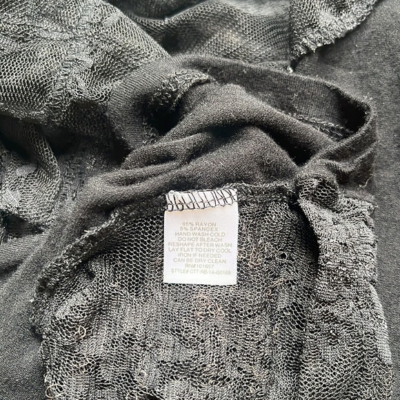 Vintage Sheer Black Lace long sleeve top, Circa 2009 - Picture 10 of 17